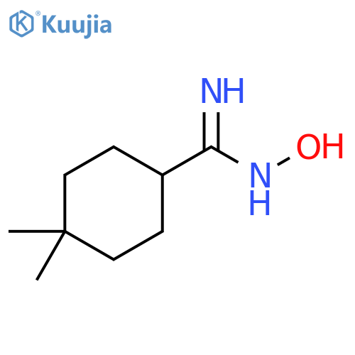 N'-hydroxy-4,4-dimethylcyclohexane-1-carboximidamide structure