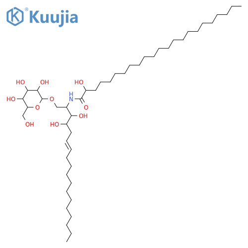 2-Amino-6-octadecene-1,3,4-triol; (2S,3S,4R,6E)-form, N-(2R-Hydroxytricosanoyl), 1-O-β-D-galactopyranoside structure