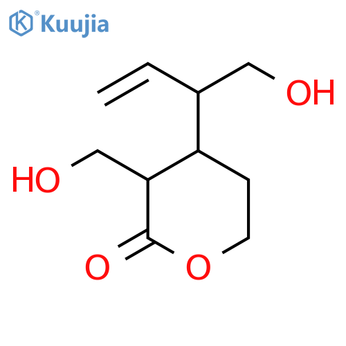 2H-Pyran-2-one, tetrahydro-3-(hydroxymethyl)-4-[1-(hydroxymethyl)-2-propenyl]- (9CI) structure