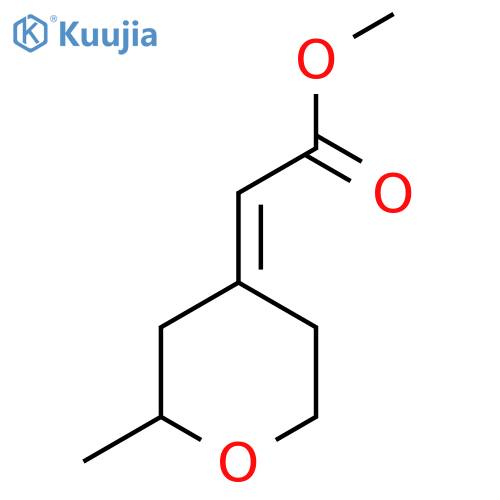methyl 2-(4E)-2-methyloxan-4-ylideneacetate structure