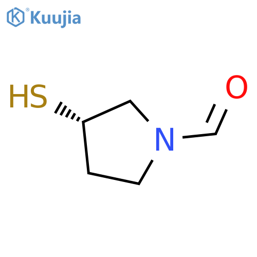 1-Pyrrolidinecarboxaldehyde,3-mercapto-, (3S)- structure