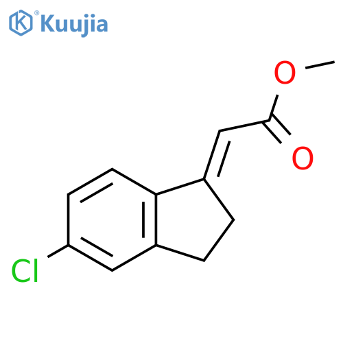 methyl 2-(1E)-5-chloro-2,3-dihydro-1H-inden-1-ylideneacetate structure