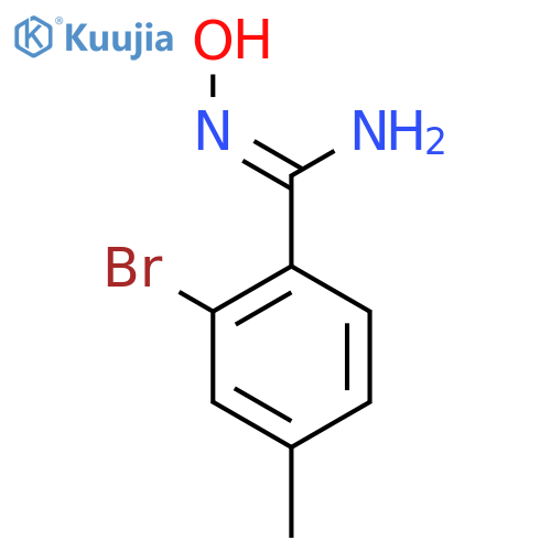 2-bromo-N'-hydroxy-4-methylbenzene-1-carboximidamide structure