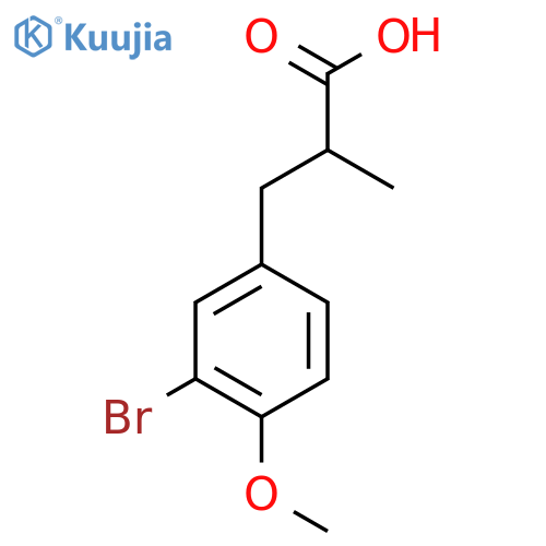 3-(3-bromo-4-methoxyphenyl)-2-methylpropanoic acid structure