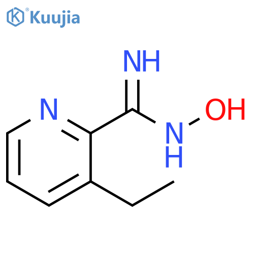3-ethyl-N'-hydroxypyridine-2-carboximidamide structure
