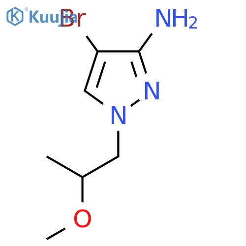 4-bromo-1-(2-methoxypropyl)-1H-pyrazol-3-amine structure