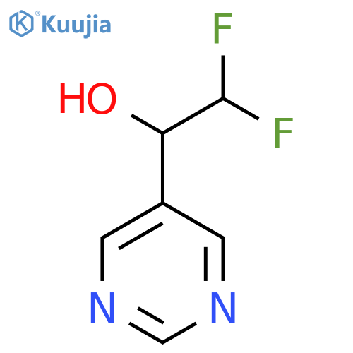 2,2-difluoro-1-(pyrimidin-5-yl)ethan-1-ol structure