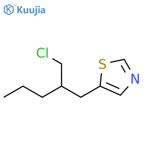 Thiazole, 5-[2-(chloromethyl)pentyl]- structure