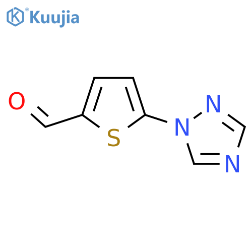 5-(1H-1,2,4-triazol-1-yl)thiophene-2-carbaldehyde structure
