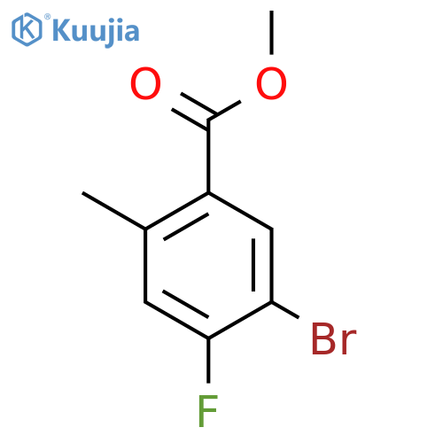 Methyl 5-bromo-4-fluoro-2-methylbenzoate structure