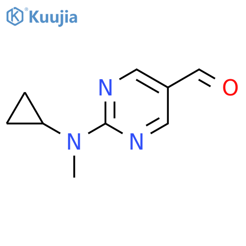 5-Pyrimidinecarboxaldehyde, 2-(cyclopropylmethylamino)- structure