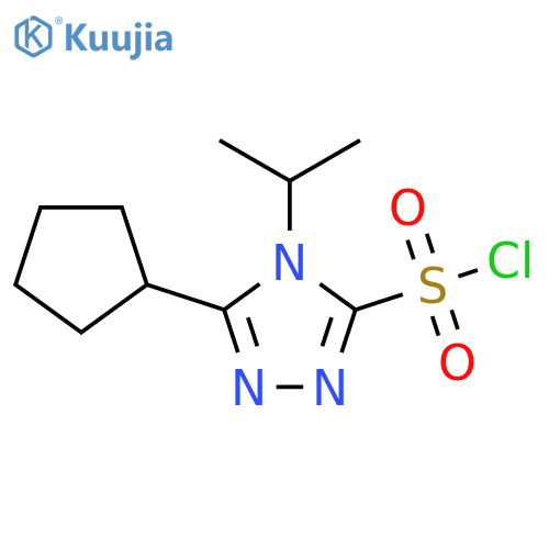 5-cyclopentyl-4-(propan-2-yl)-4H-1,2,4-triazole-3-sulfonyl chloride structure