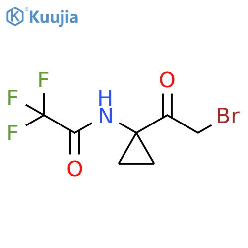 N-1-(2-bromoacetyl)cyclopropyl-2,2,2-trifluoroacetamide structure