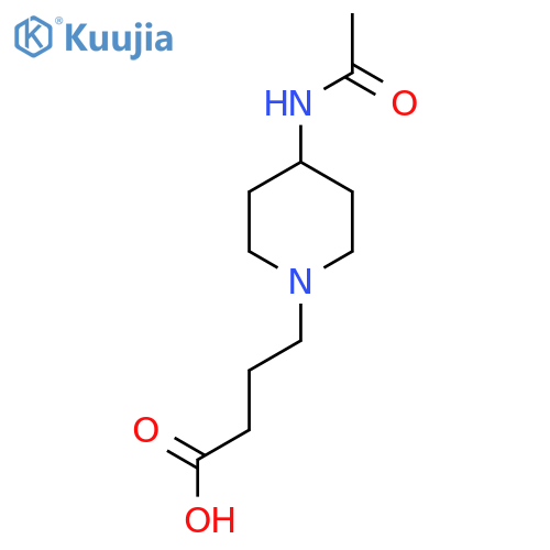 4-(4-acetamidopiperidin-1-yl)butanoic acid structure