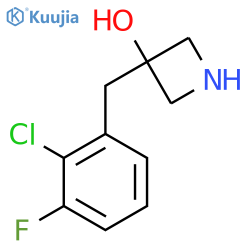 3-(2-chloro-3-fluorophenyl)methylazetidin-3-ol structure