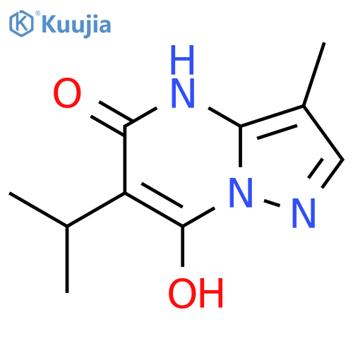 7-hydroxy-3-methyl-6-(propan-2-yl)-4H,5H-pyrazolo1,5-apyrimidin-5-one structure