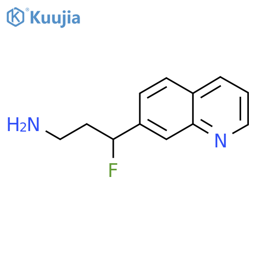 3-fluoro-3-(quinolin-7-yl)propan-1-amine structure