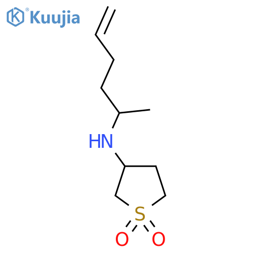 3-[(hex-5-en-2-yl)amino]-1λ?-thiolane-1,1-dione structure