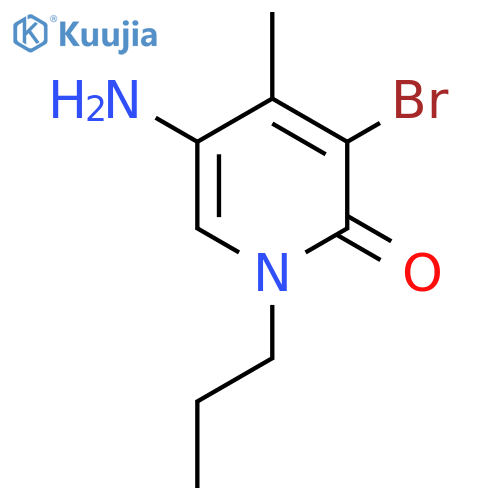 5-amino-3-bromo-4-methyl-1-propyl-1,2-dihydropyridin-2-one structure