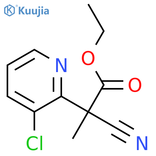 ethyl 2-(3-chloropyridin-2-yl)-2-cyano-2-methylacetate structure
