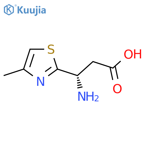 (3S)-3-Amino-3-(4-methyl-1,3-thiazol-2-yl)propanoic acid structure