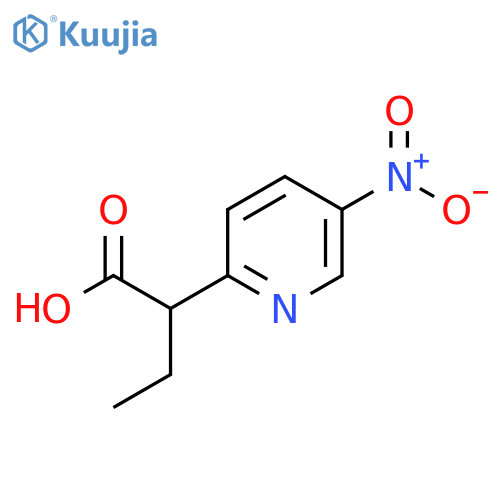 2-(5-nitropyridin-2-yl)butanoic acid structure