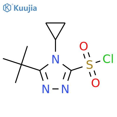5-tert-butyl-4-cyclopropyl-4H-1,2,4-triazole-3-sulfonyl chloride structure