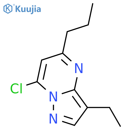 Pyrazolo[1,5-a]pyrimidine, 7-chloro-3-ethyl-5-propyl-  structure
