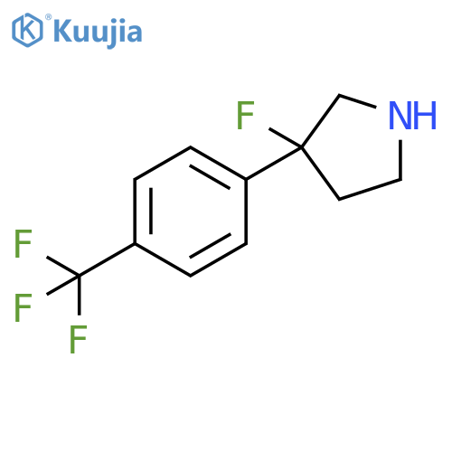 3-fluoro-3-4-(trifluoromethyl)phenylpyrrolidine structure
