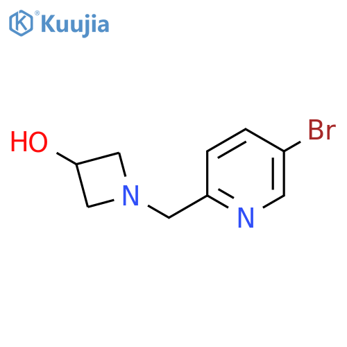 1-[(5-Bromopyridin-2-yl)methyl]azetidin-3-ol structure