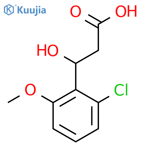 3-(2-chloro-6-methoxyphenyl)-3-hydroxypropanoic acid structure