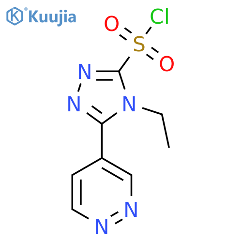 4-ethyl-5-(pyridazin-4-yl)-4H-1,2,4-triazole-3-sulfonyl chloride structure