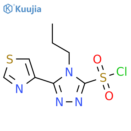 4-propyl-5-(1,3-thiazol-4-yl)-4H-1,2,4-triazole-3-sulfonyl chloride structure