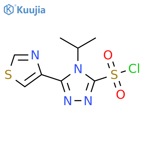 4-(propan-2-yl)-5-(1,3-thiazol-4-yl)-4H-1,2,4-triazole-3-sulfonyl chloride structure