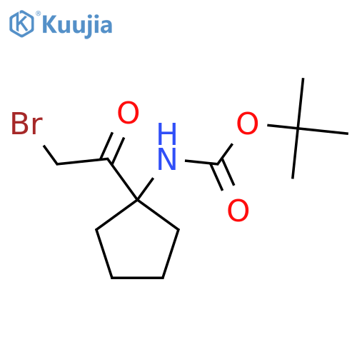 tert-butyl N-[1-(2-bromoacetyl)cyclopentyl]carbamate structure