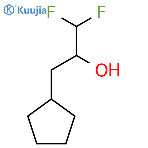 3-cyclopentyl-1,1-difluoropropan-2-ol structure