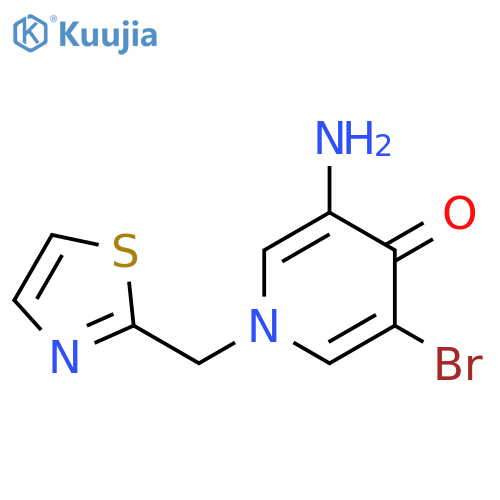 3-amino-5-bromo-1-(1,3-thiazol-2-yl)methyl-1,4-dihydropyridin-4-one structure