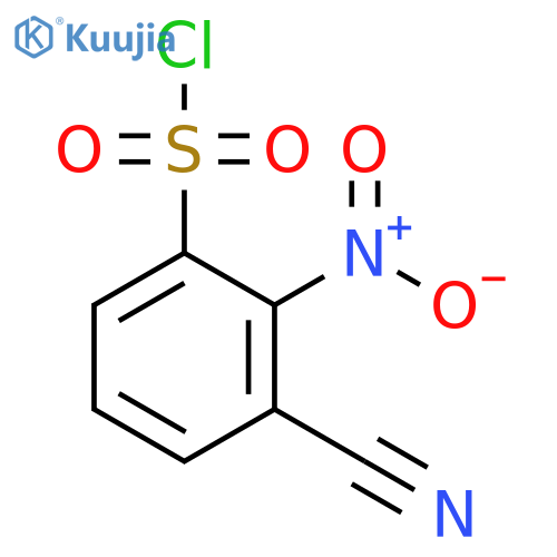 3-cyano-2-nitrobenzene-1-sulfonyl chloride structure