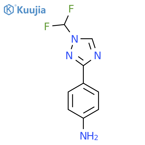 4-[1-(difluoromethyl)-1H-1,2,4-triazol-3-yl]aniline structure