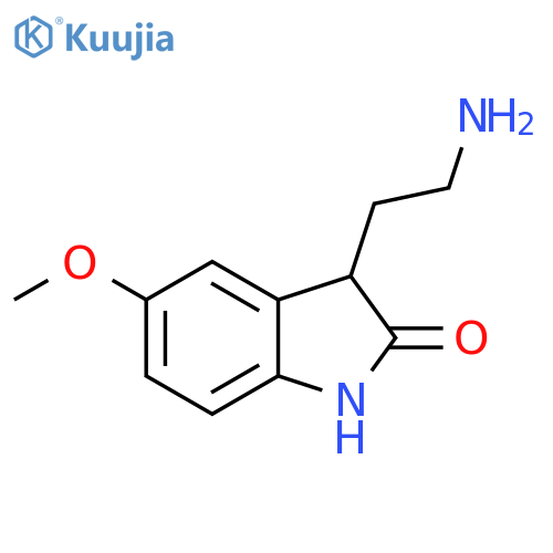 3-(2-aminoethyl)-5-methoxy-1,3-dihydro-2H-indol-2-one structure