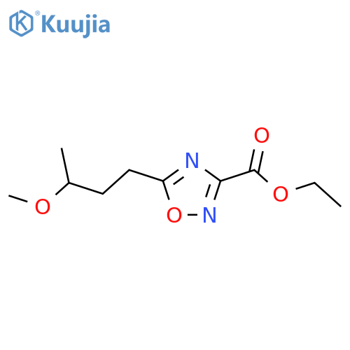 Ethyl 5-(3-methoxybutyl)-1,2,4-oxadiazole-3-carboxylate structure