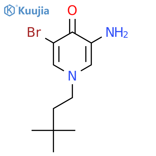 3-amino-5-bromo-1-(3,3-dimethylbutyl)-1,4-dihydropyridin-4-one structure