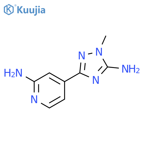 4-(5-amino-1-methyl-1H-1,2,4-triazol-3-yl)pyridin-2-amine structure