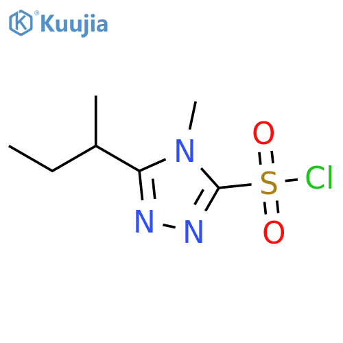 5-(butan-2-yl)-4-methyl-4H-1,2,4-triazole-3-sulfonyl chloride structure