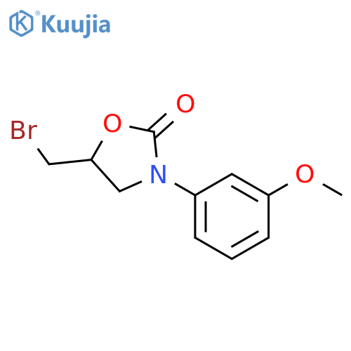 2-Oxazolidinone, 5-(bromomethyl)-3-(3-methoxyphenyl)- structure