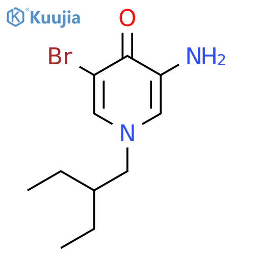 3-amino-5-bromo-1-(2-ethylbutyl)-1,4-dihydropyridin-4-one structure