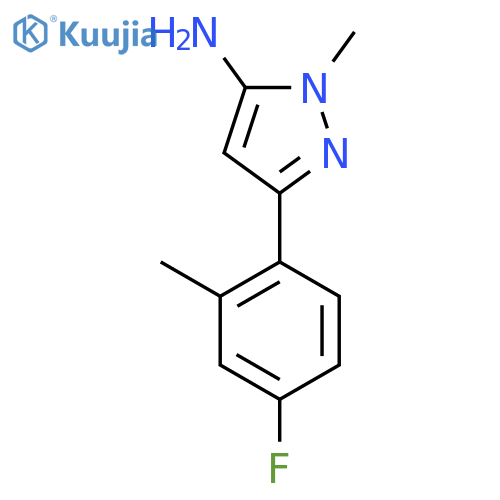 3-(4-fluoro-2-methylphenyl)-1-methyl-1H-pyrazol-5-amine structure