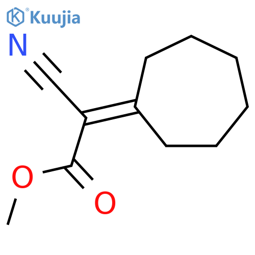 Acetic acid,2-cyano-2-cycloheptylidene-, methyl ester structure