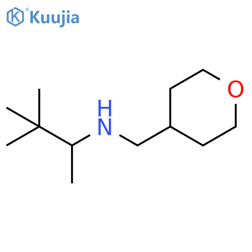 (3,3-dimethylbutan-2-yl)[(oxan-4-yl)methyl]amine structure
