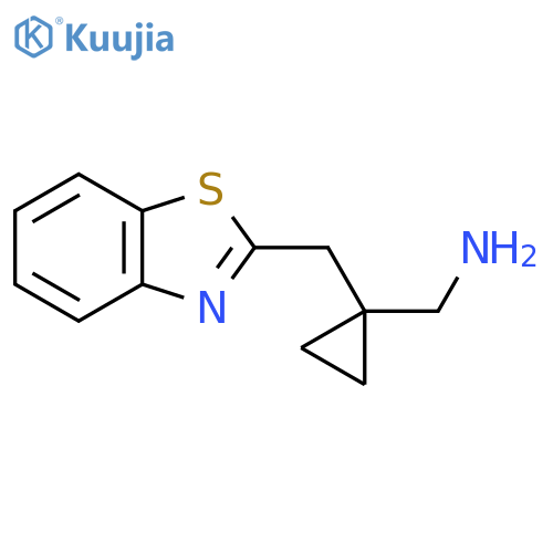 {1-(1,3-benzothiazol-2-yl)methylcyclopropyl}methanamine structure